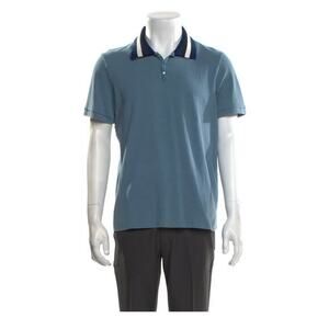 Sandro Men Polo Blue Shirt size large